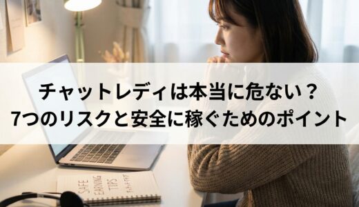 チャットレディは本当に危ない？7つのリスクと安全に稼ぐためのポイント